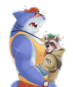 Steve and Rufus from Fortnite